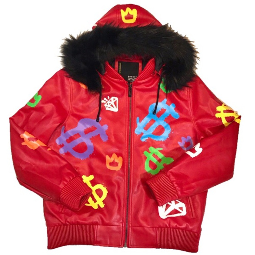 Men’s “Dollar Sign” Jacket. Medium, Large, and XL.